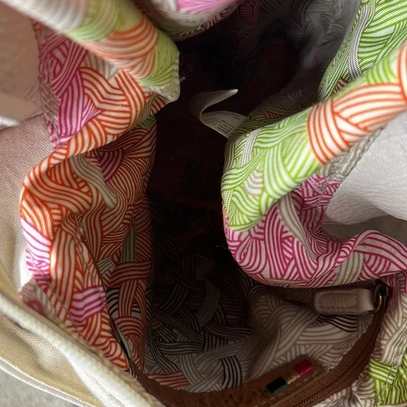 The Sak Antique White Cream Leather Bag Happy & Free - Picture 9 of 10